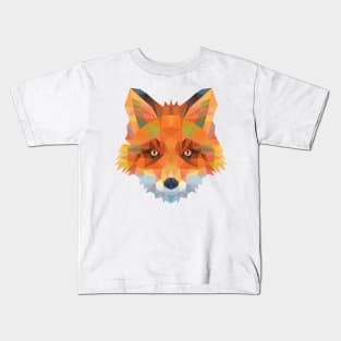 Fractal Red Fox Kids T-Shirt